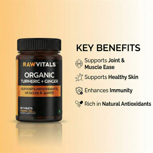 Organic Turmeric + Ginger – 60 Tablets