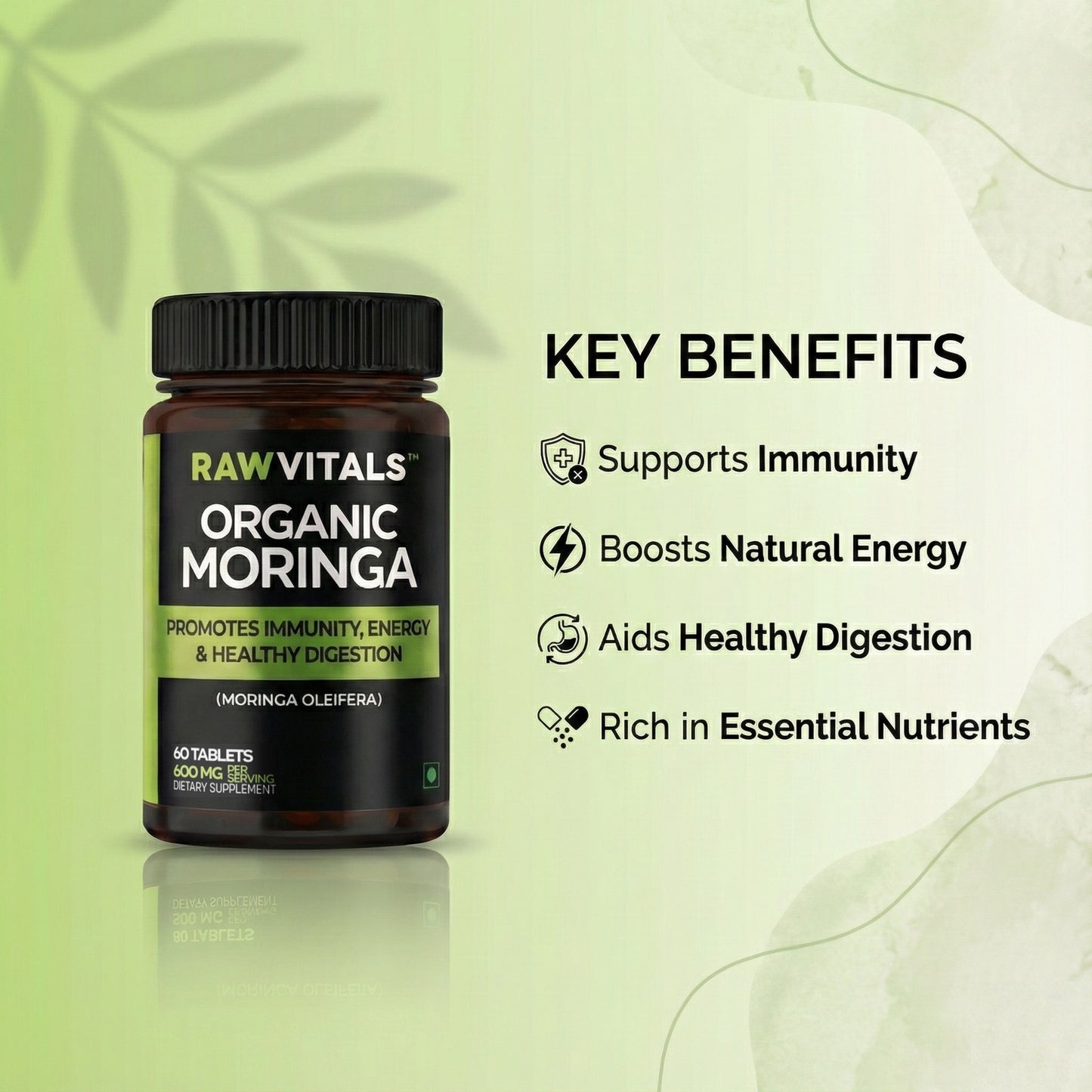 Organic Moringa – 60 Tablets