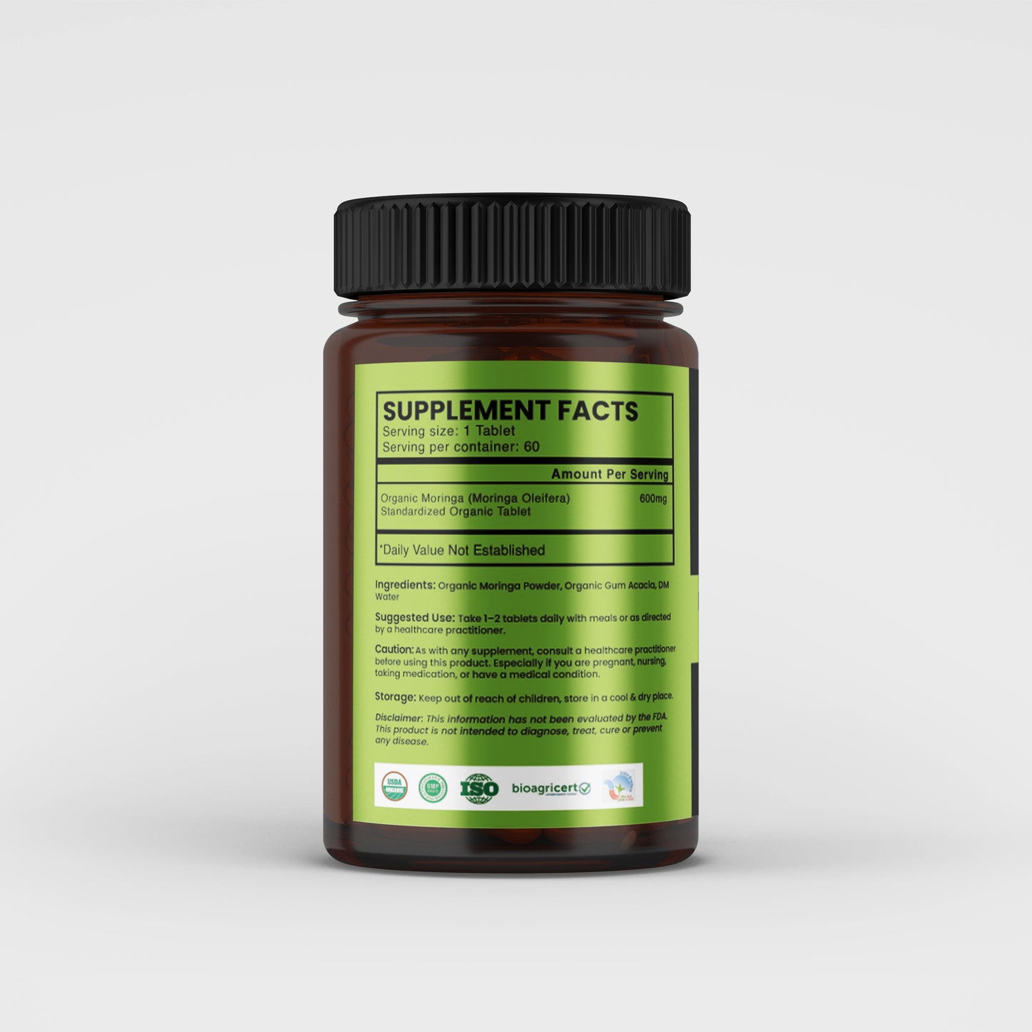 Organic Moringa – 60 Tablets