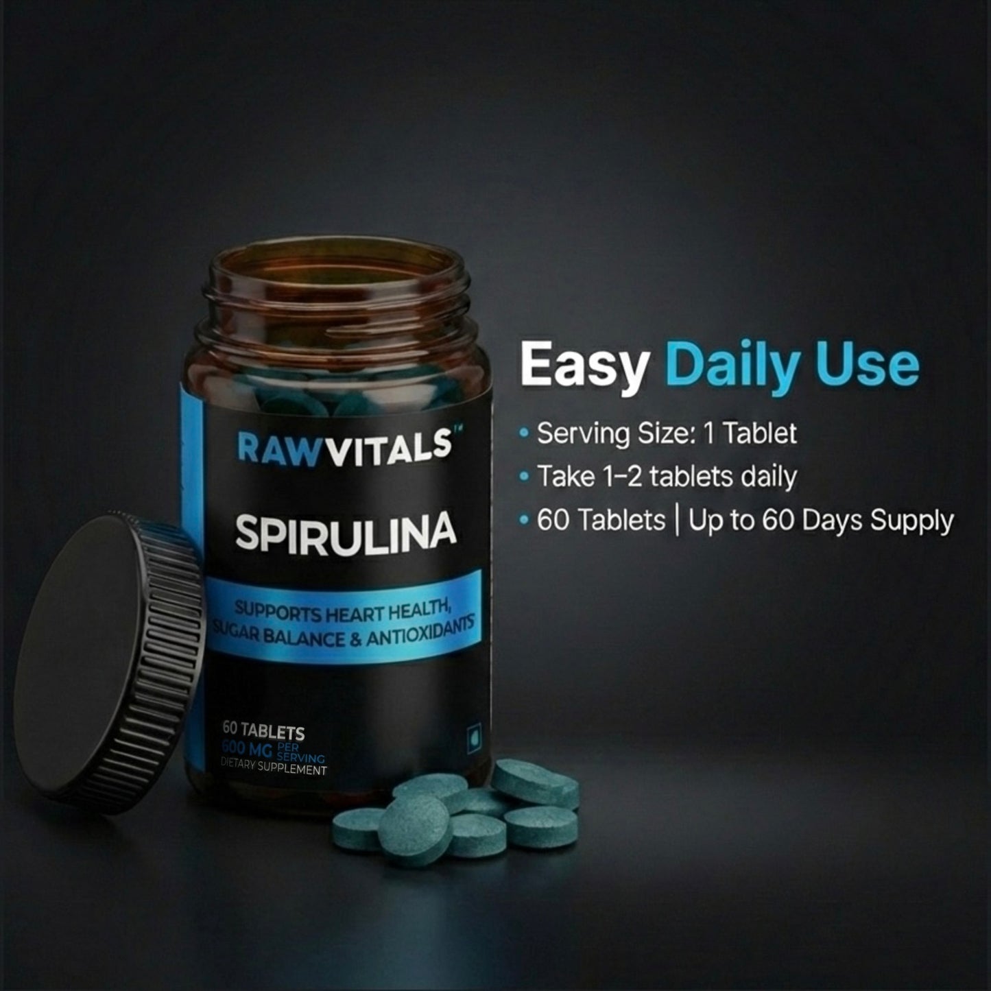 Spirulina – 60 Tablets