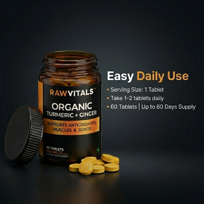 Organic Turmeric + Ginger – 60 Tablets